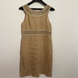 Vintage Calypso St. Barth Tan Halter Sheath Mini Dress